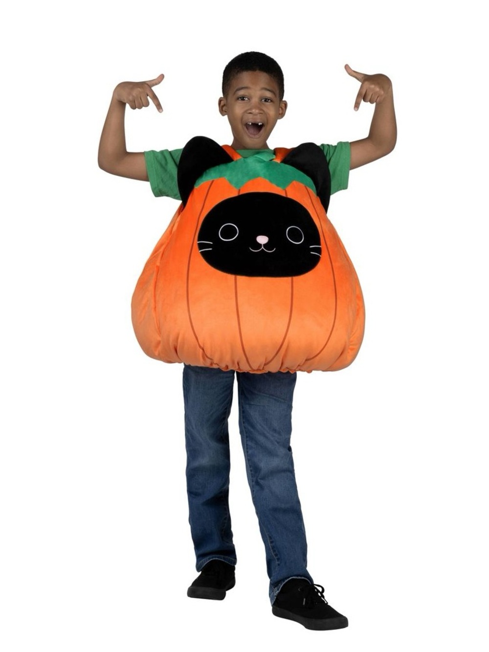 Squishmallows Calio the Cat Halloween Costume Orange Pumpkin
